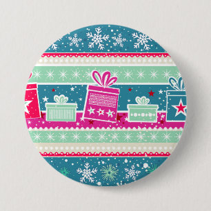 Individuelle Schneeflocken und Geschenke Button
