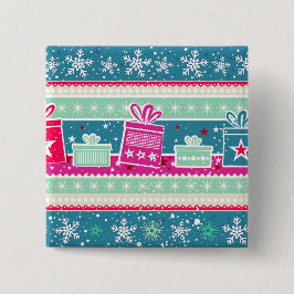 Individuelle Schneeflocken und Geschenke Button