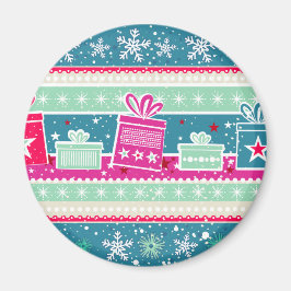 Individuelle Schneeflocken und Geschenke Magnet