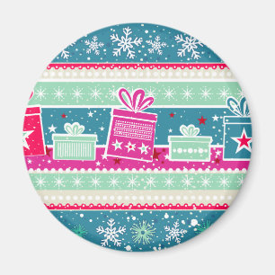 Individuelle Schneeflocken und Geschenke Magnet