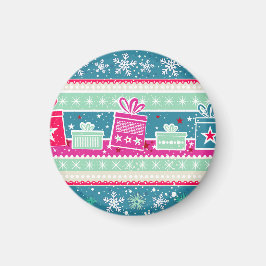 Individuelle Schneeflocken und Geschenke Magnet