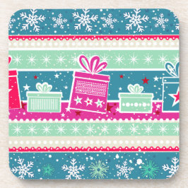 Individuelle Schneeflocken und Geschenke Untersetzer