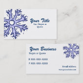 Individuelle Schneeflocken-Winterkarten Visitenkarte (Vorne/Hinten)