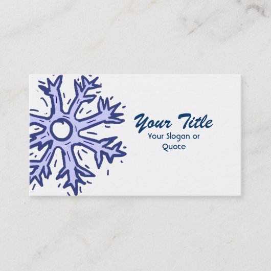 Individuelle Schneeflocken-Winterkarten Visitenkarte (Vorderseite)