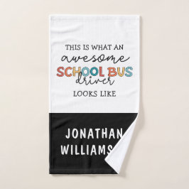 Individuelle Schulbusfahrerbewertung Funny Gift Handtuch