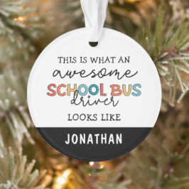 Individuelle Schulbusfahrerbewertung Funny Gift Ornament