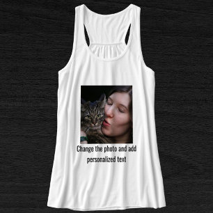 Individuelle Schwarz-Weiß-Katze-Mutter-Familien-Ti Tank Top