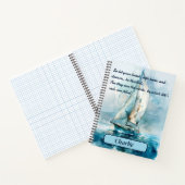 Individuelle Segelyacht Inspiration Hardcover Notizblock (Innenseite)