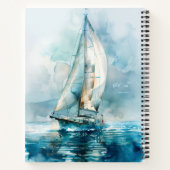 Individuelle Segelyacht Inspiration Hardcover Notizblock (Rückseite)