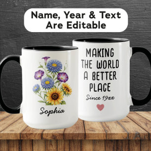 Individuelle September-Geburtsblume - Personalisie Tasse