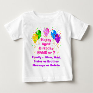 Individuelle Shirts zum 1. Geburtstag für Familien