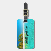 Individuelle Sicht auf den Strand Gepäckanhänger (Vorderseite vertikal)