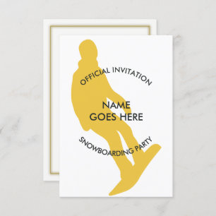 Individuelle Snowboard-Party Einladung