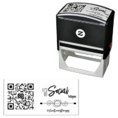 Individuelle Social Media QR Code Selbstbewusste B Permastempel (Beispiel)
