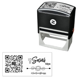 Individuelle Social Media QR Code Selbstbewusste B Permastempel