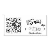Individuelle Social Media QR Code Selbstbewusste B Permastempel (Design)
