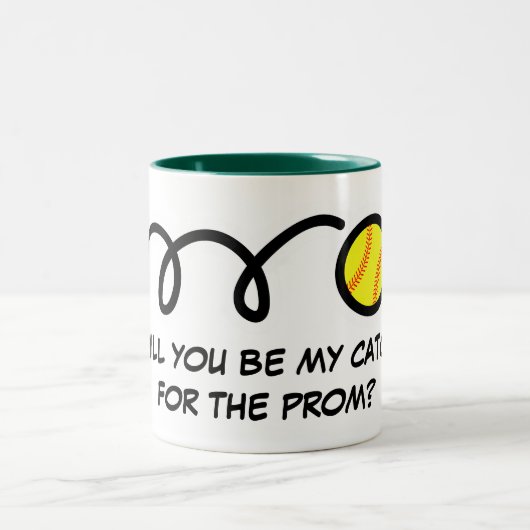 Individuelle Softball-Angebot oder Hoco-Tasse Gesc Zweifarbige Tasse (Mittel)