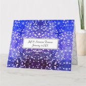 Individuelle Sondergeburtstag Bokeh-Herzen Karte (Rückseite)