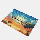 Individuelle Sonnenaufgangsmatte Fußmatte (Schrägansicht)