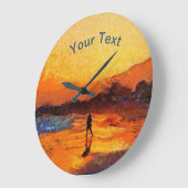 Individuelle Sonnenuntergangsuhr Große Wanduhr (Winkel)