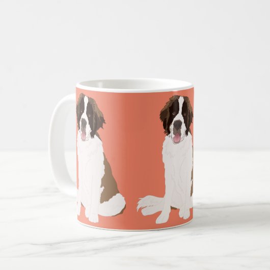 Individuelle St-Bernard-Tasse Kaffeetasse (Vorderseite Links)