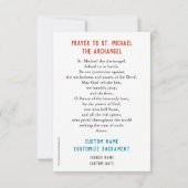 Individuelle St. Michael Archangel-Gebetskarte (Rückseite)