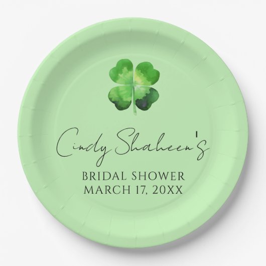 Individuelle St. Patrick's Day Brautparty Pappteller (Vorderseite)