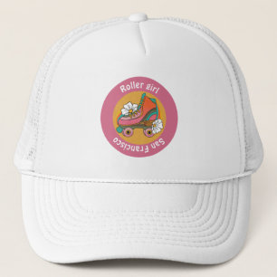 individuelle Stadt-Rollschuh Girl rosa Mädchen- Te Truckerkappe