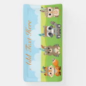 Individuelle Stämme von Waldtieren Banner (Vertikal)