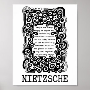 INDIVIDUELLE Standards inkorporiert von Nietzsche Poster