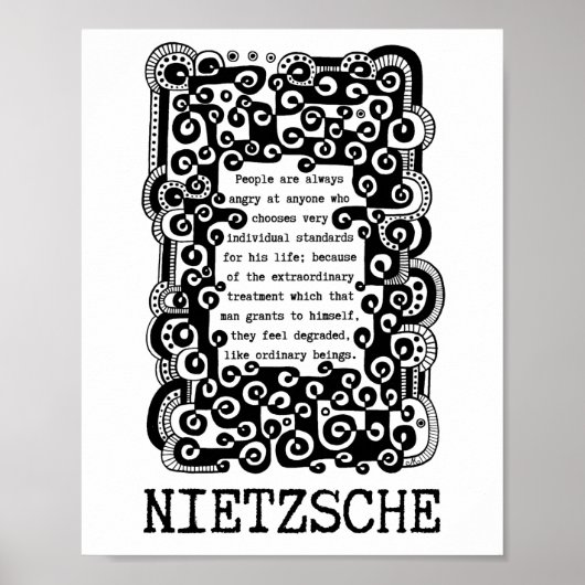 INDIVIDUELLE Standards inkorporiert von Nietzsche Poster (Vorne)
