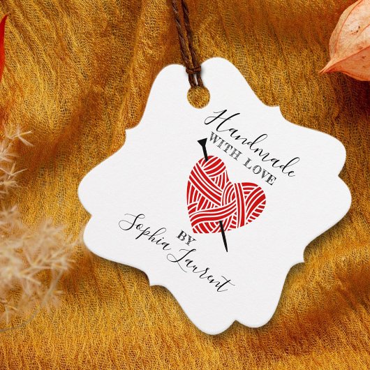 Individuelle Strick für kleine Unternehmen liefern Geschenkanhänger