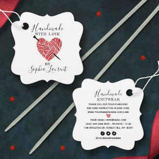 Individuelle Strick für kleine Unternehmen liefern Geschenkanhänger