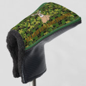 INDIVIDUELLE TARNCAMOUFLAGE PUTTERABDECKUNG GOLF HEADCOVER (3/4 Vorderseite)
