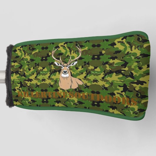 INDIVIDUELLE TARNCAMOUFLAGE PUTTERABDECKUNG GOLF HEADCOVER (Vorderseite)