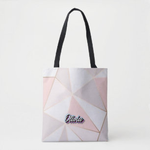 Individuelle Tasche geometrischer Art in Rose Gold