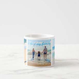 Individuelle Tasse der Espresso-Familienfotografie