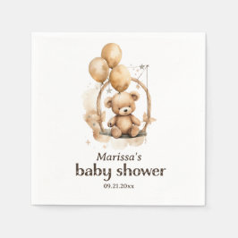 Individuelle Teddy Bärengeschlecht - Neutrale Baby Serviette