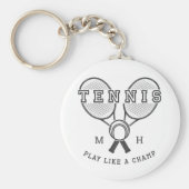 Individuelle TENNIS-Schlüsselketten für Monogramm Schlüsselanhänger (Vorne)