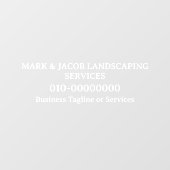 Individuelle Text Business Display Services Kfz-LK Fensteraufkleber (Blatt)