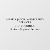 Individuelle Text Business Display Services Kfz-LK Fensteraufkleber (Blatt)