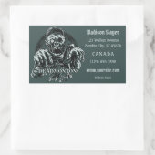 Individuelle Text-DEADMONTON-Aufkleber Rechteckiger Aufkleber (Tasche)