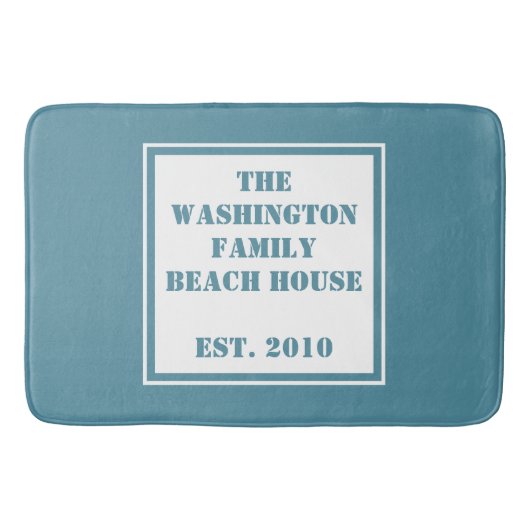 Individuelle Text- und Color Beach House Badmatten Badematte (Vorderseite)