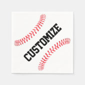 Individuelle Textsportarten für Baseball-Party ode Serviette (Vorderseite)