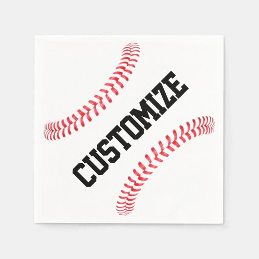 Individuelle Textsportarten für Baseball-Party ode Serviette (Vorderseite)