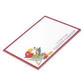 Individuelle Texttafeln für Beach Macaw Notizblock (angewinkelt)