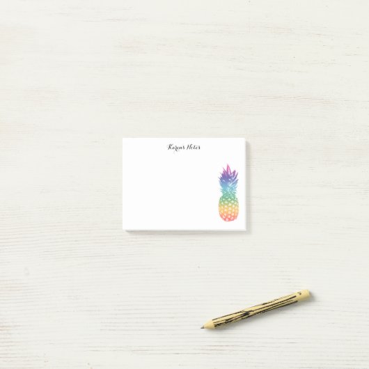 Individuelle tropische Ananas-Früchte Post-it®-Not Post-it Klebezettel (Auf Schreibtisch)