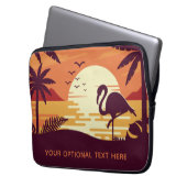 Individuelle, tropische Flamingo-Laptop-Ärmel Laptopschutzhülle (Vorderseite Links)