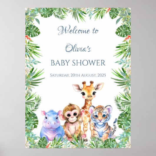 Individuelle tropische Jungtiere Willkommen Poster (Vorne)