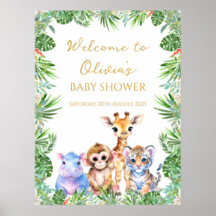Individuelle tropische Jungtiere Willkommen Poster